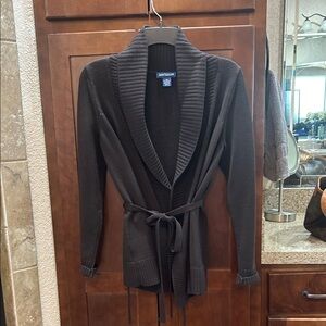 Ann Taylor Dark Brown Shawl Collar Cardigan